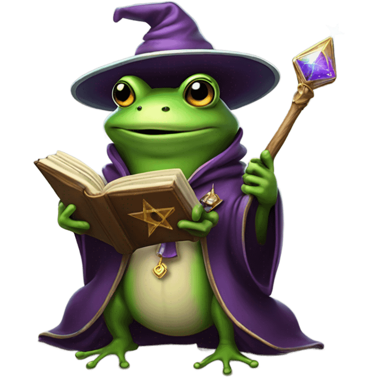 Frog wizard emoji