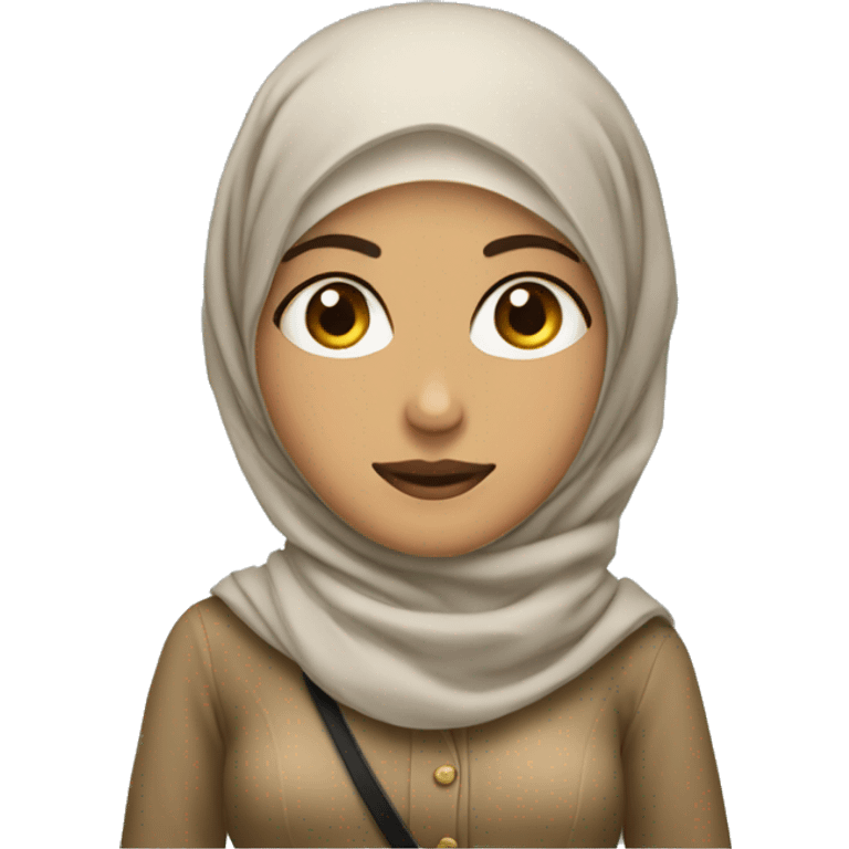 Hijabi Girl with a polene bag  emoji