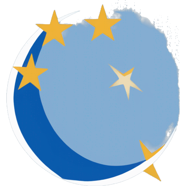 East Turkestan flag, blue with white crescent and star emoji