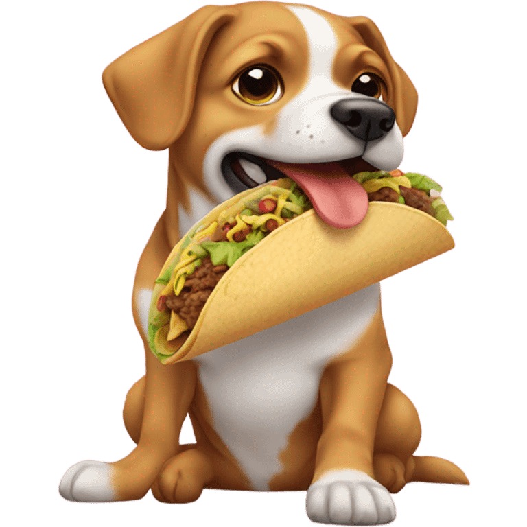 Dog eating a taco emoji