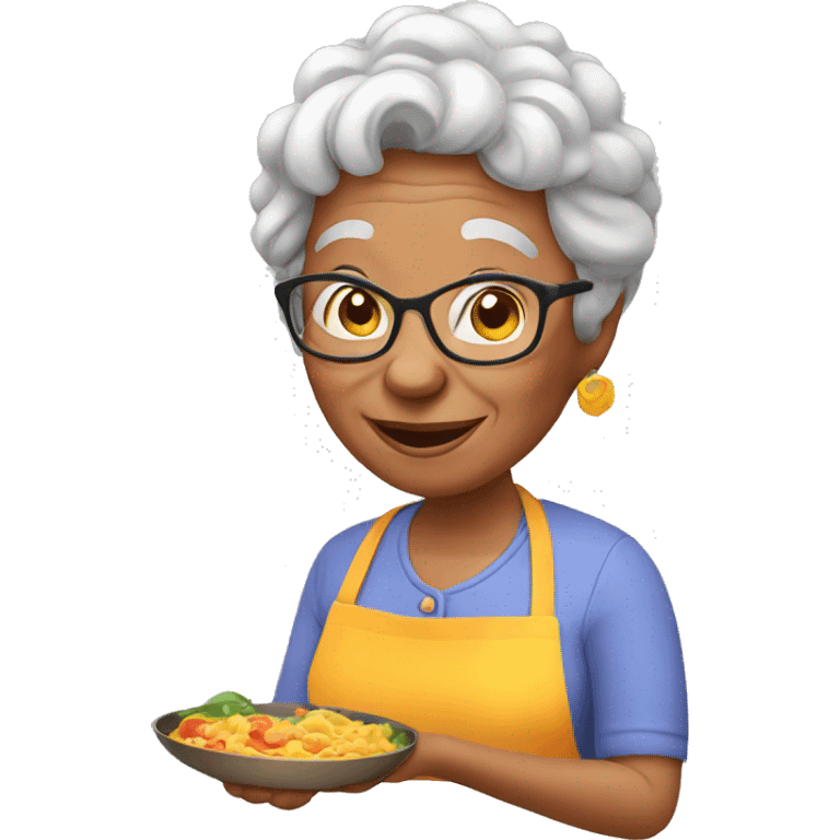 Grandma cooking emoji