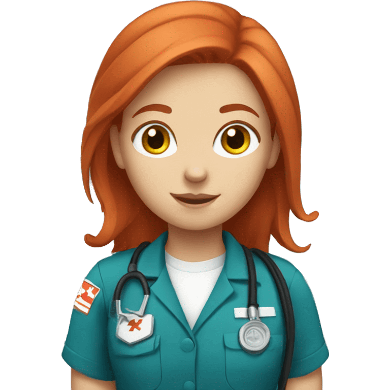 A redhead girl that is an emt emoji