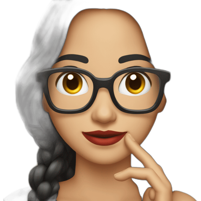 Morena con telefono motorola con numeros en la mano emoji