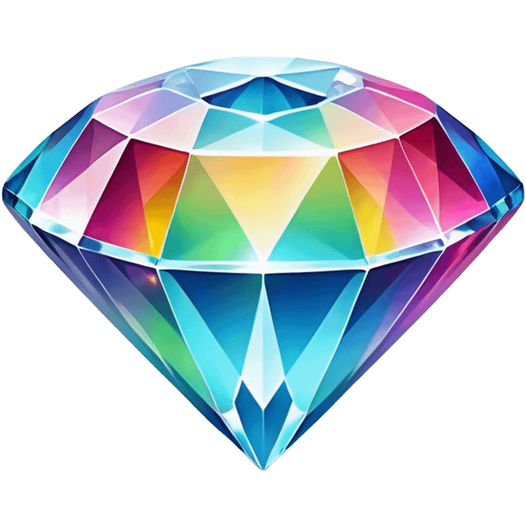 Cinematic Realistic Diamond Emoji, Brilliant and sparkling, with perfectly cut facets reflecting light in dazzling rainbows, resting upon a soft velvet background. The sharp, clean edges reflect light in every direction, creating a mesmerizing shine. Soft glowing outline, capturing the essence of timeless luxury and radiant beauty in a single, flawless diamond! emoji