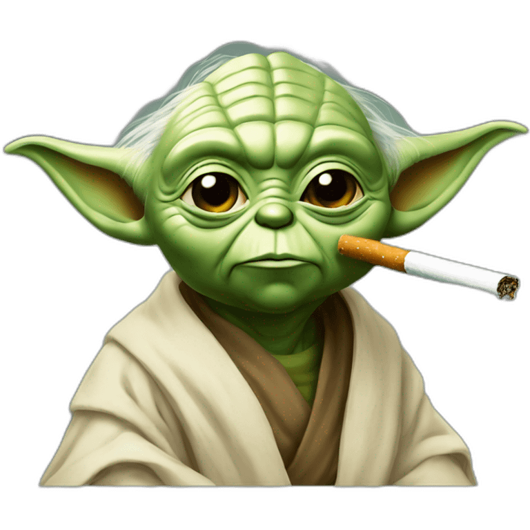 Yoda fument une cigarette emoji