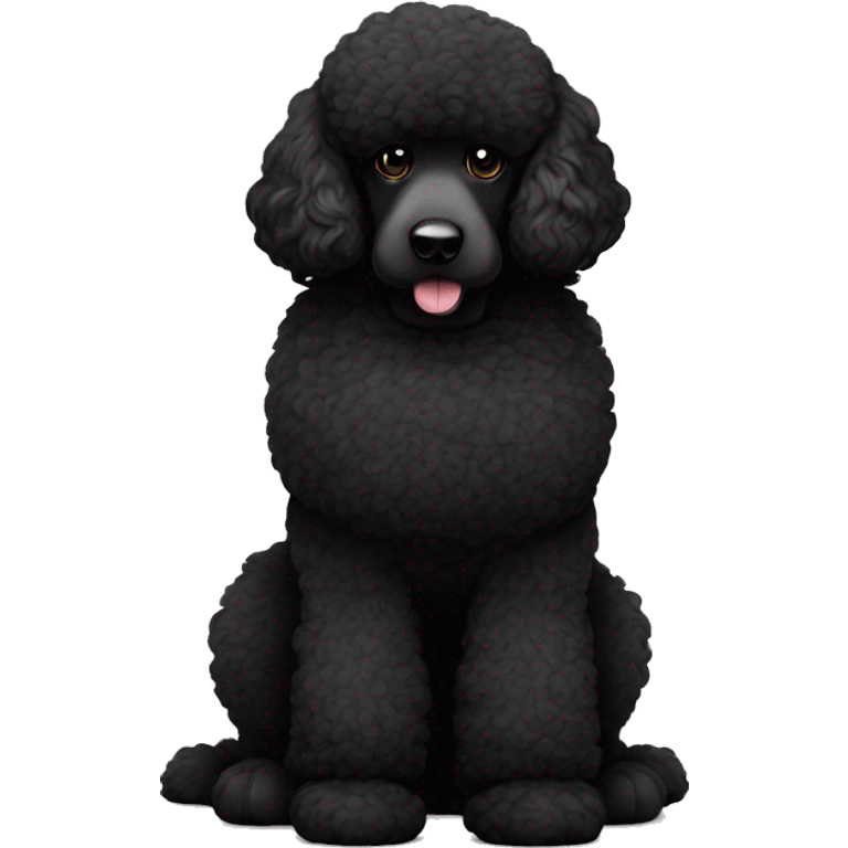 Black big poodle  emoji