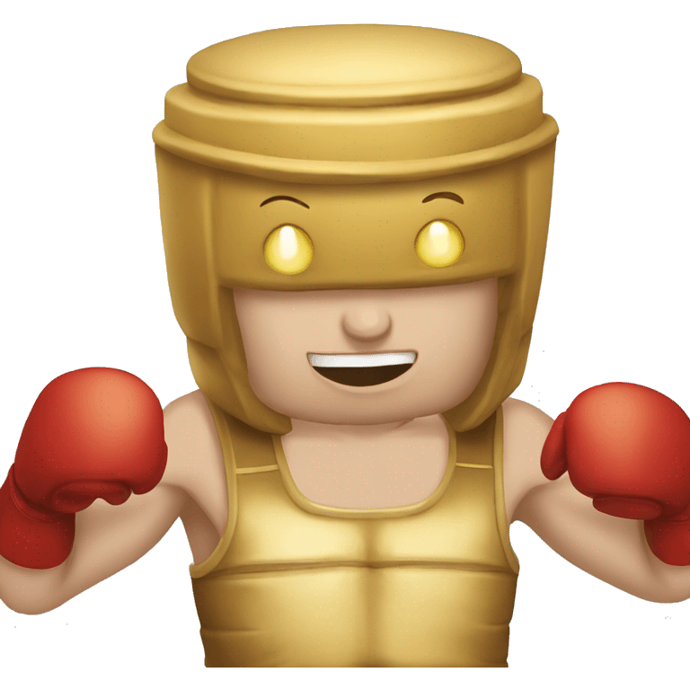 Boxeador con cabezal emoji