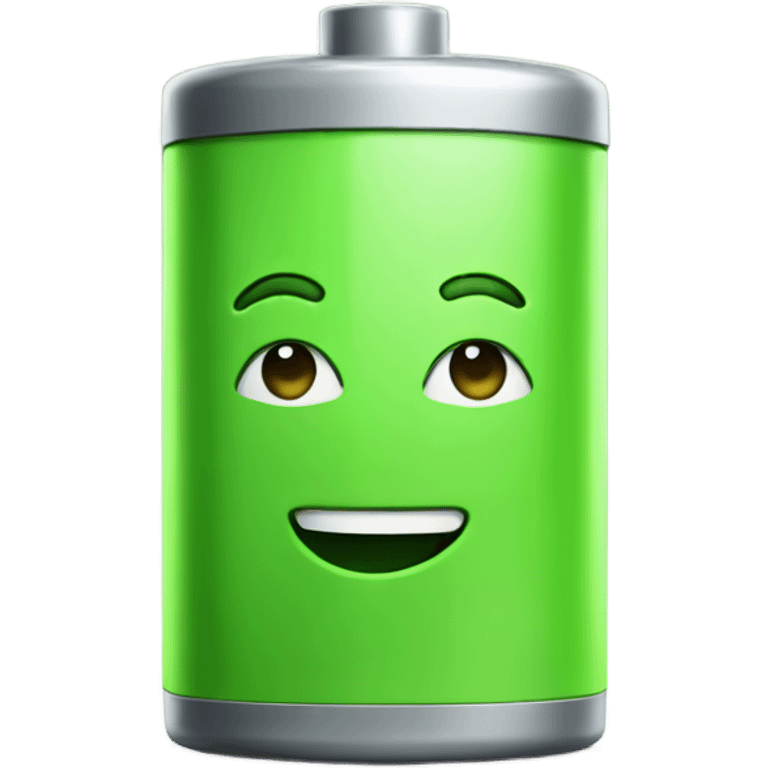 Green battery happy emoji