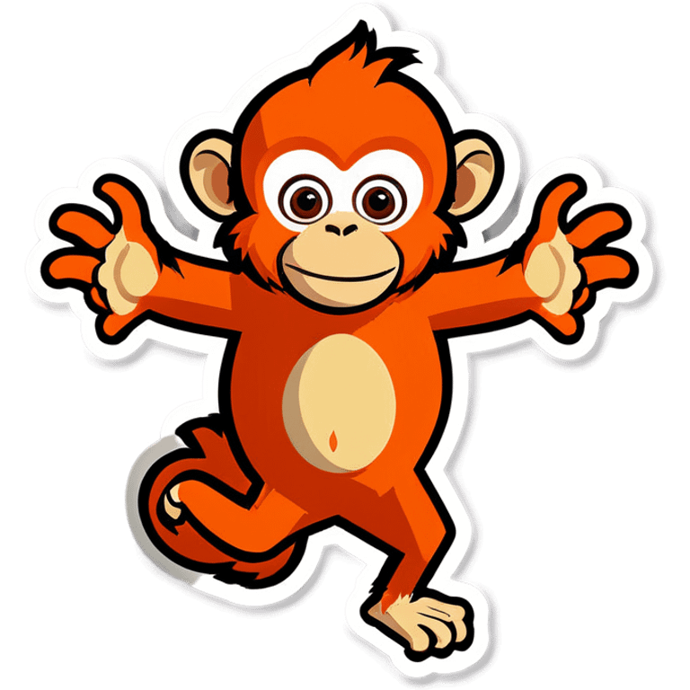 Stupid orange monkey with tiny hands emoji