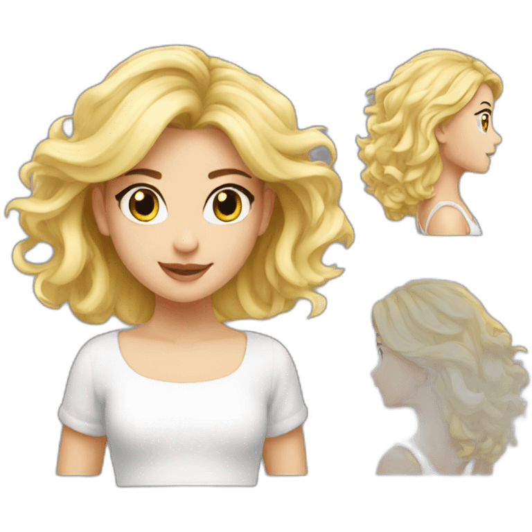 Girl blond beauty dance emoji