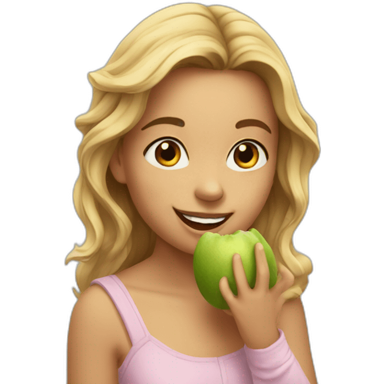 Lilyslilah eating fruit  emoji