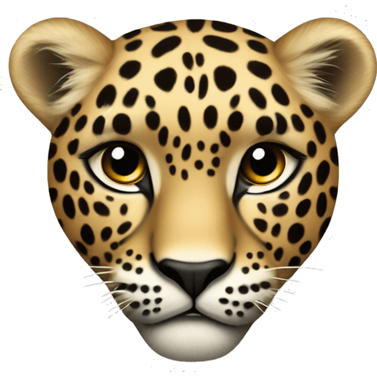 Corazón estampado de leopardo  emoji