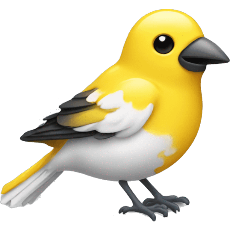 canary bird with toothpaste emoji