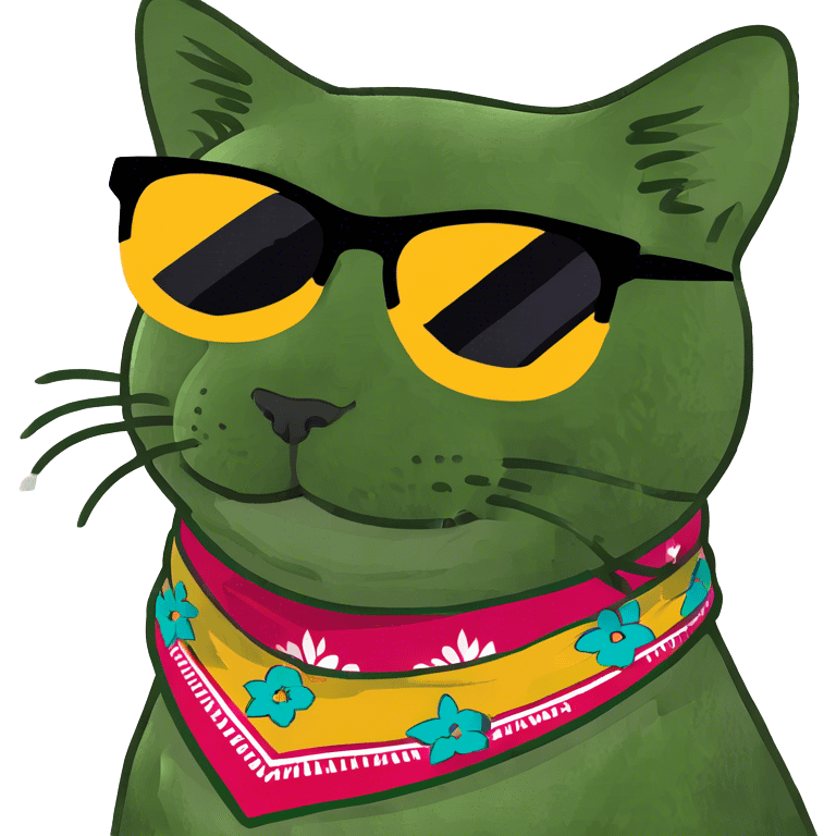 Cat with sunglasses emoji