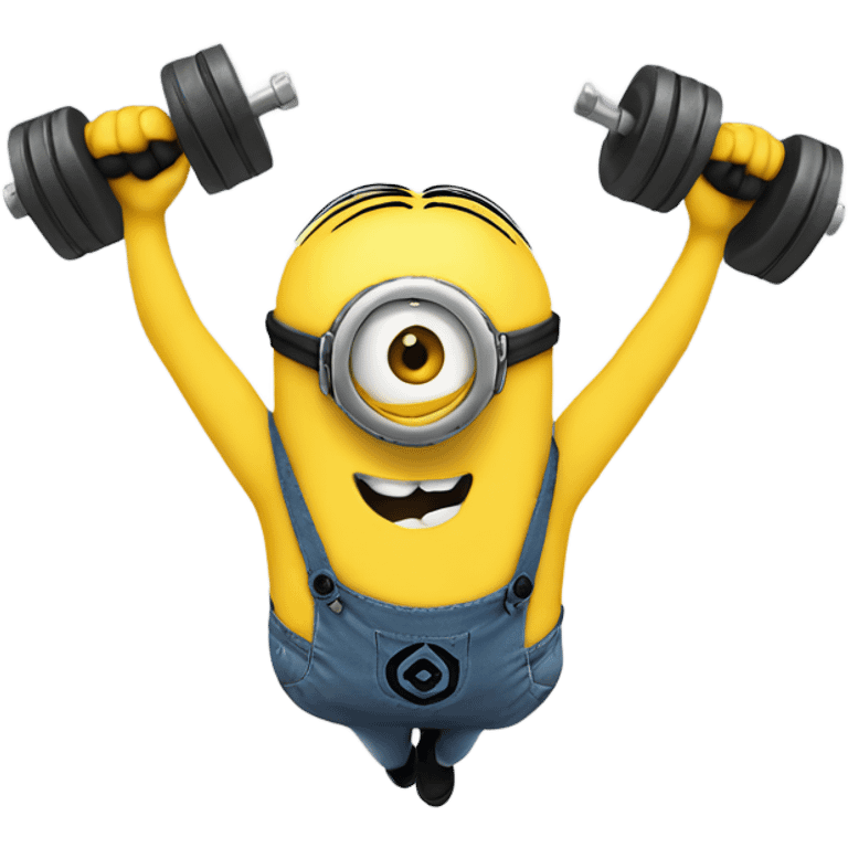 A minion working out emoji