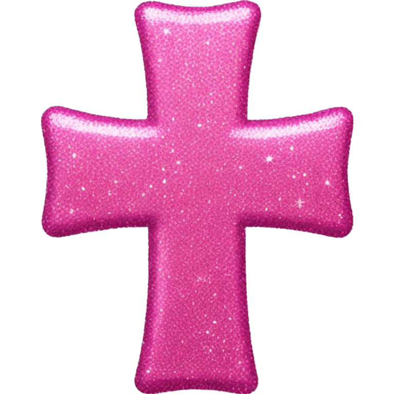 Glitter pink cross  emoji