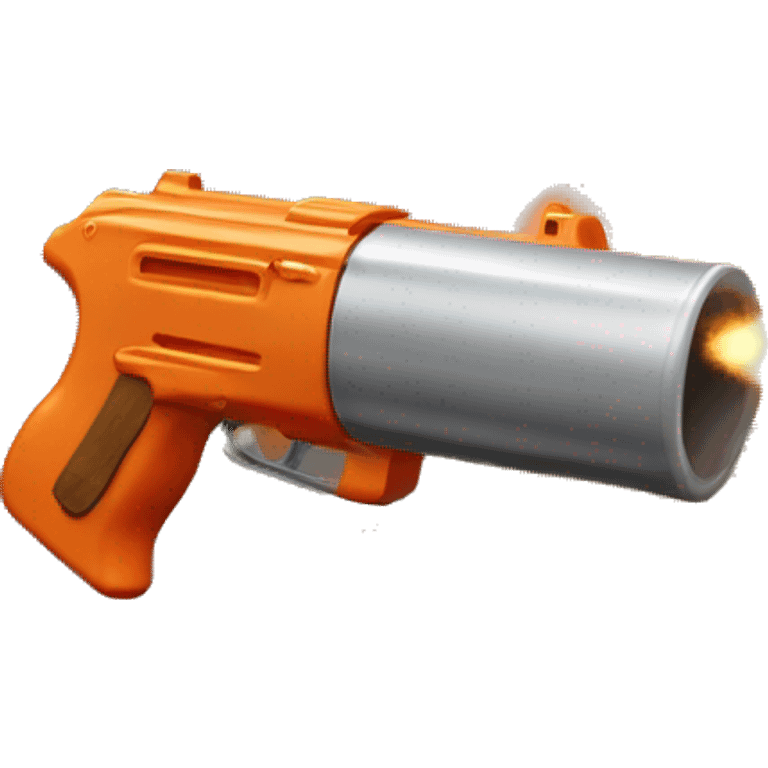 create an orange flare gun firing a streaking flare high into the sky and exploding emoji