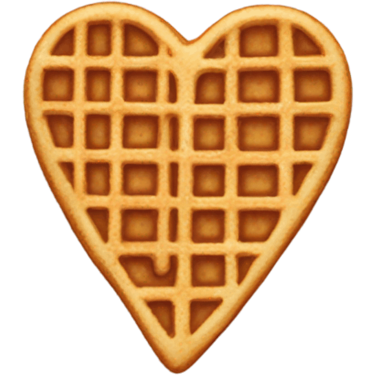 Beige heart waffle emoji