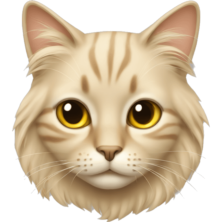 beige cat with long hair emoji