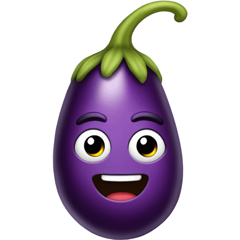 eggplant with hair  emoji