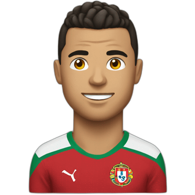 Ronaldo face with teeshirt portugal emoji