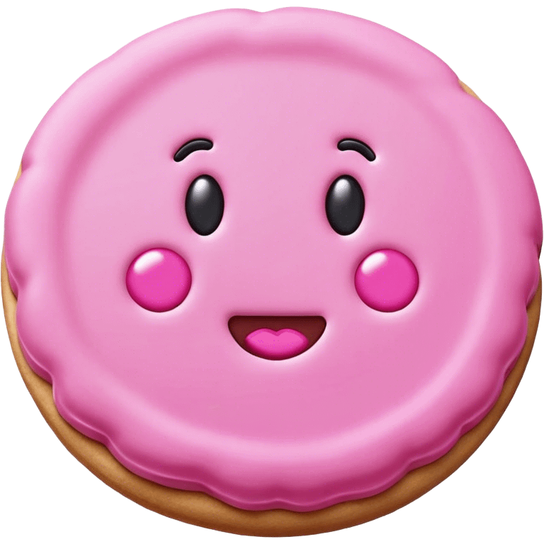 Pink cookie emoji