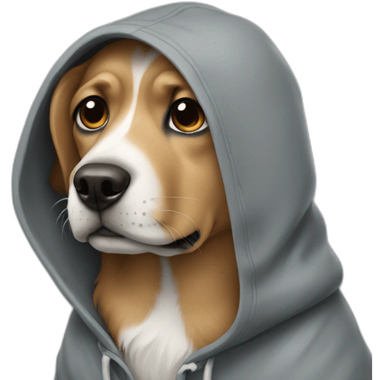 dog with a hoddie emoji