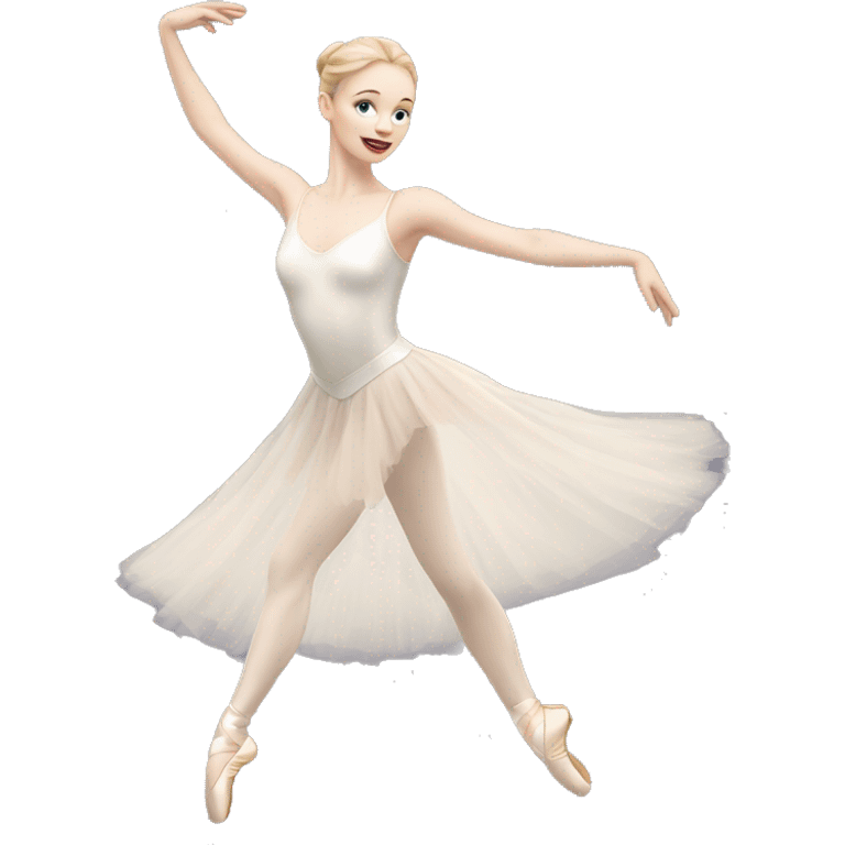 Beautiful Pale skin ballet dancer dancing emoji