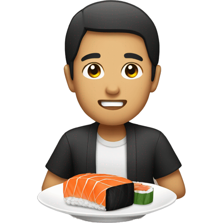 Filipino eating sushi emoji