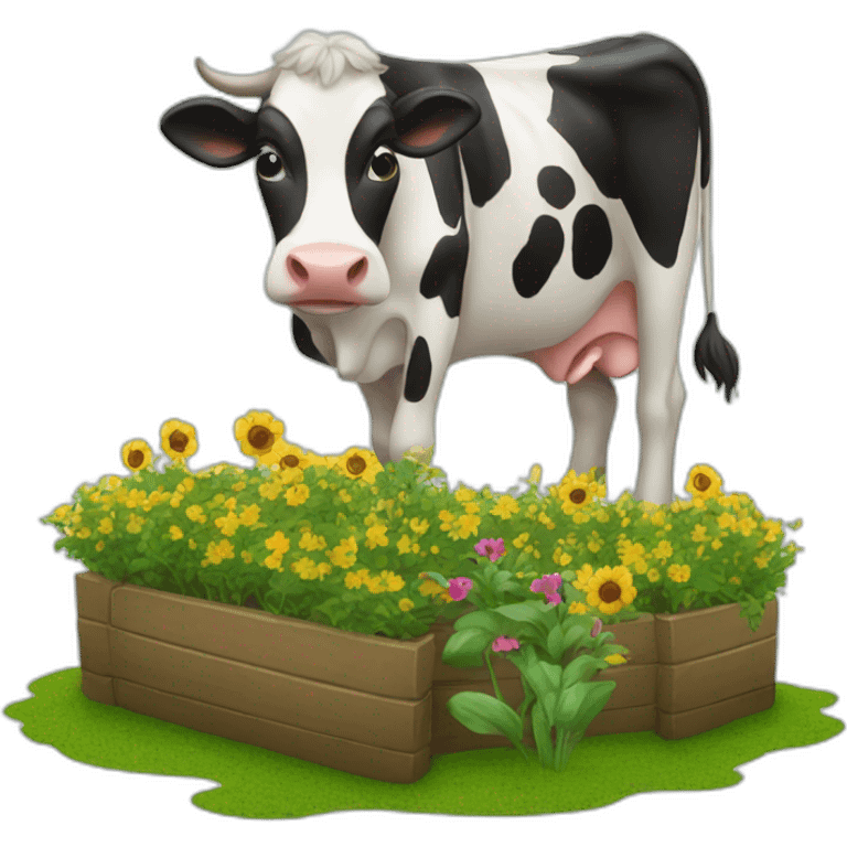 cow-with-garden emoji