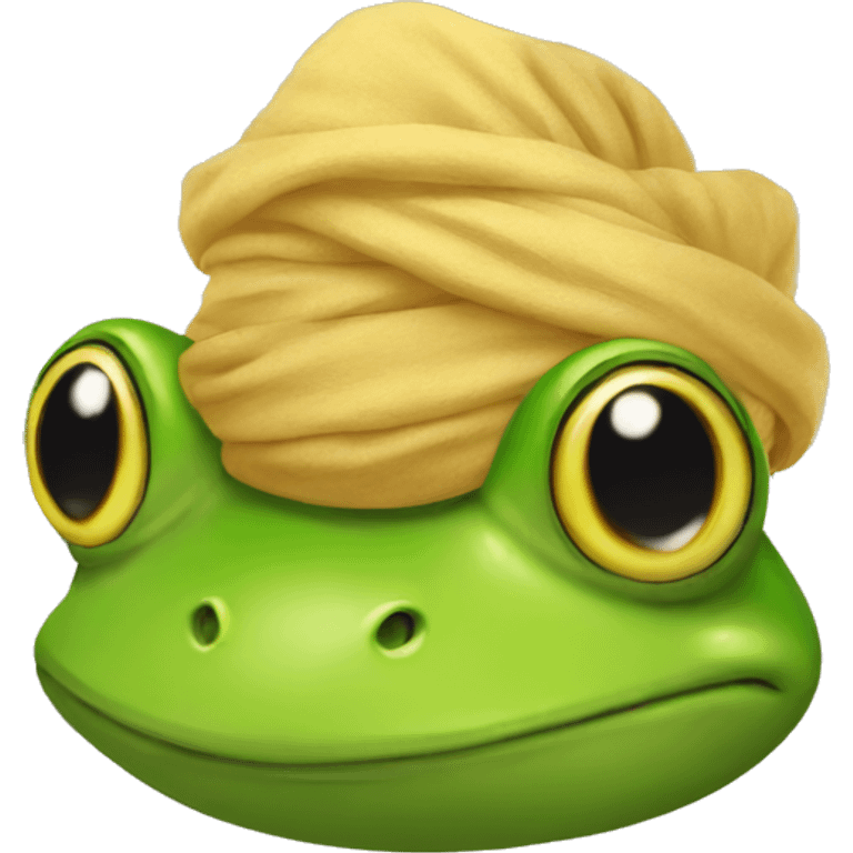 Frog in a turban emoji