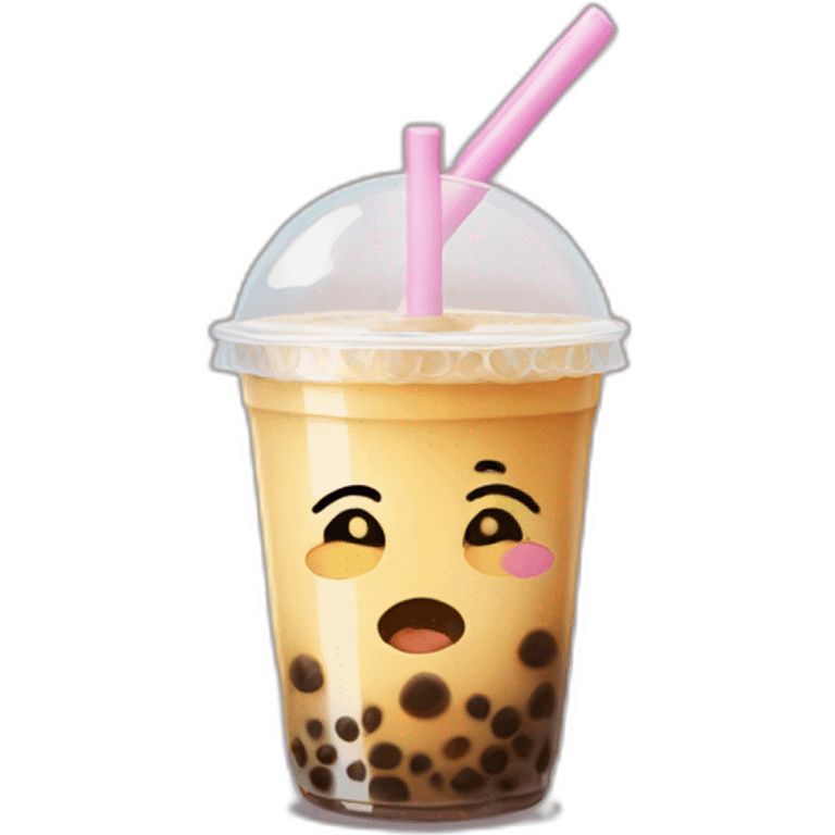 bubble tea crying emoji