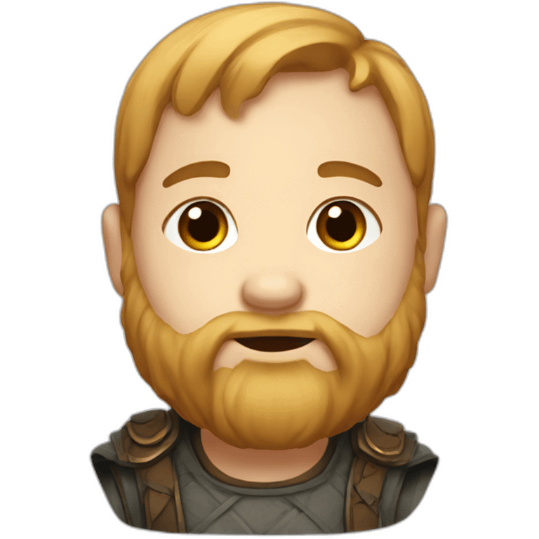 roman boy with down syndrome and beard emoji