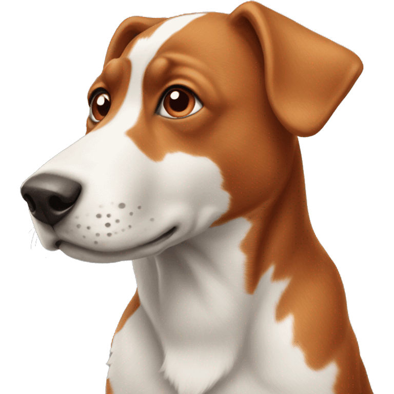 Red dog with white spots emoji