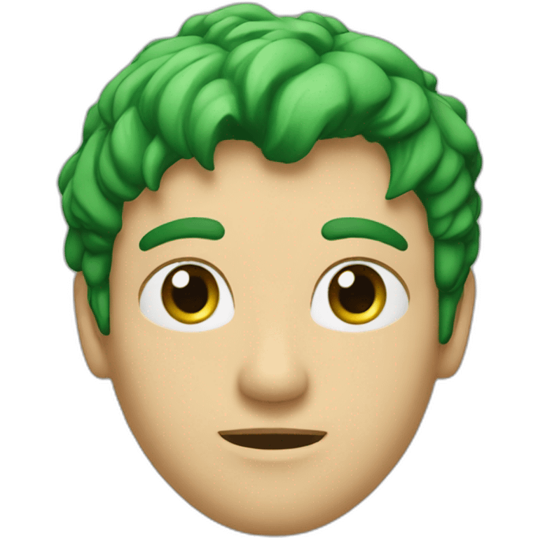 Homme châtain yeux vert qui a peur emoji