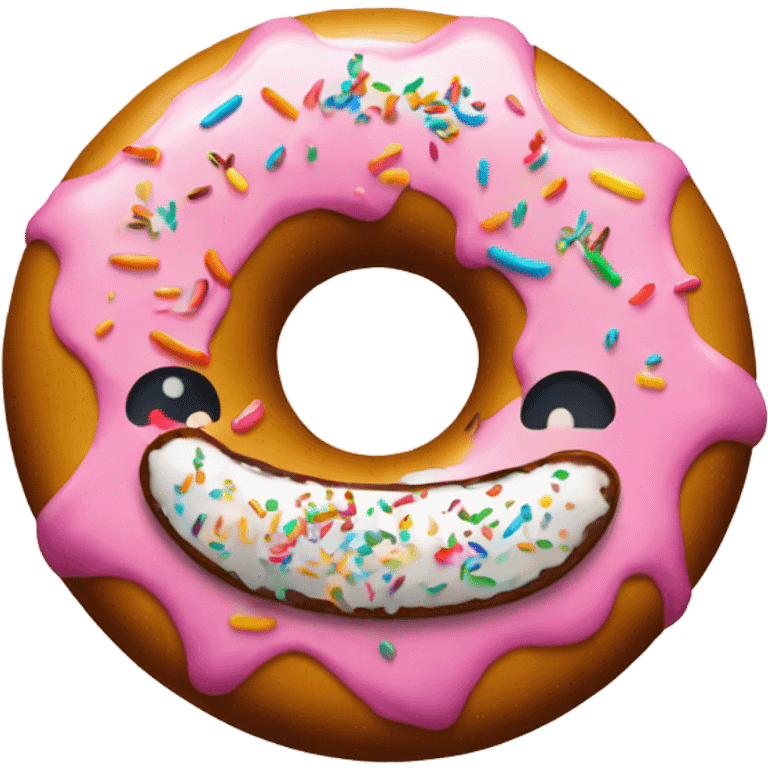 Happy cute donut emoji