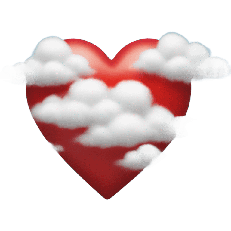 red heart in the clouds emoji