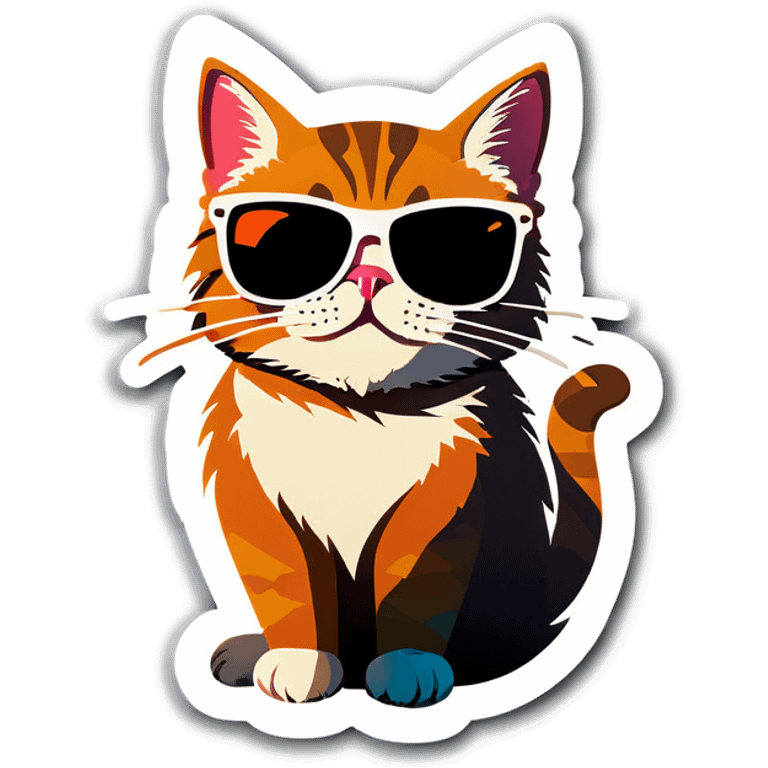 Cat with sunglasses emoji