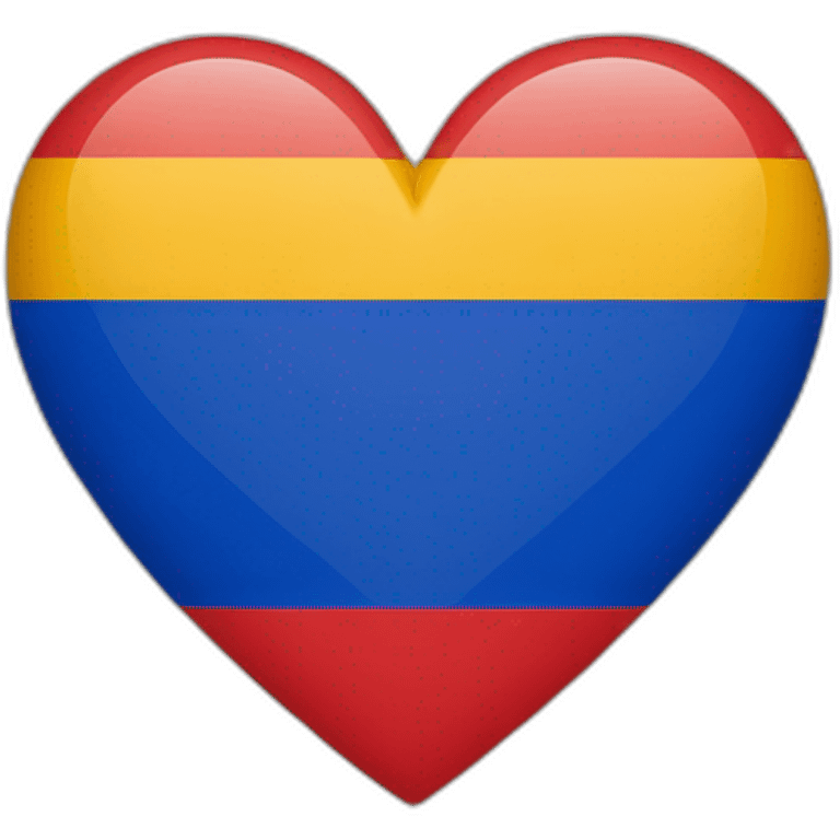 heart with the flag of Armenia and Central Africa inside emoji