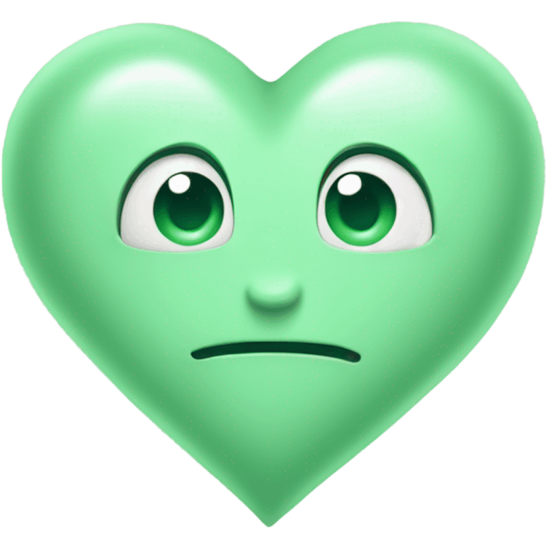 Pastel green heart emoji