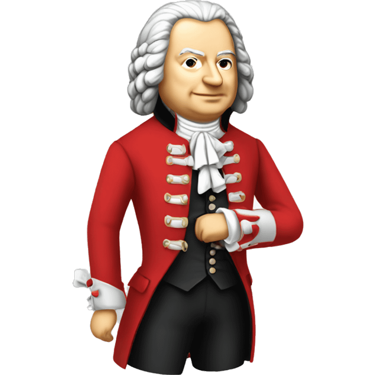 johann sebastian bach standing with red jacket emoji