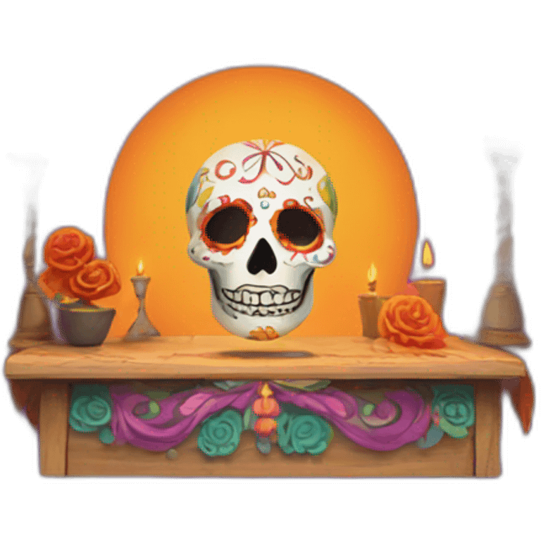 altar del dia de los muertos emoji