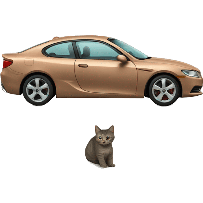 Car with a cat on it emoji