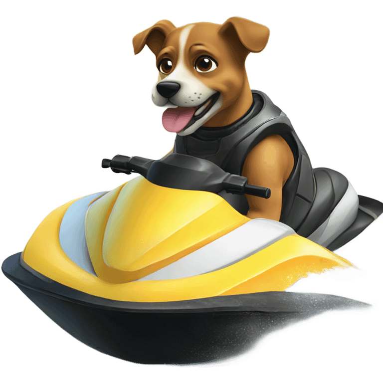 perro en jet ski emoji