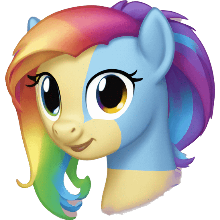 my little pony rainbow effect emoji