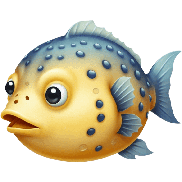 Sad blowfish emoji