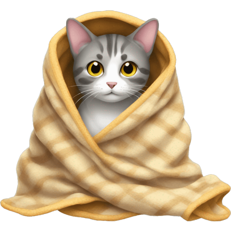 Cat in blanket emoji