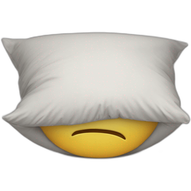 Someone putting his face inside a pillow emoji