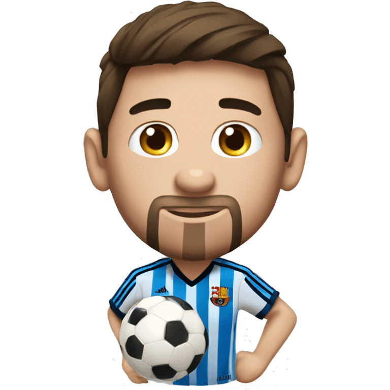 Messi with soccer ball  emoji