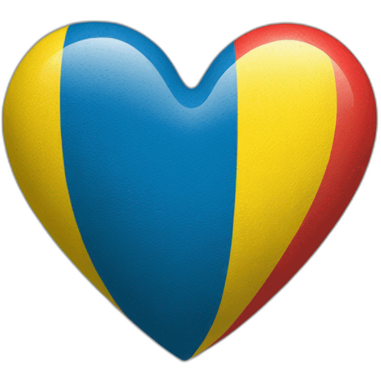 red heart with flag of Ukraine emoji